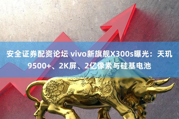 安全证券配资论坛 vivo新旗舰X300s曝光:天玑9500+、2K屏、2亿像素与硅基电池